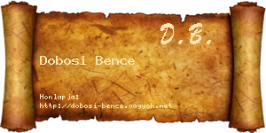 Dobosi Bence névjegykártya