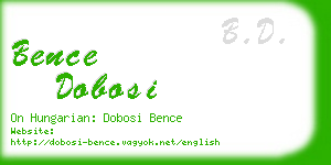 bence dobosi business card